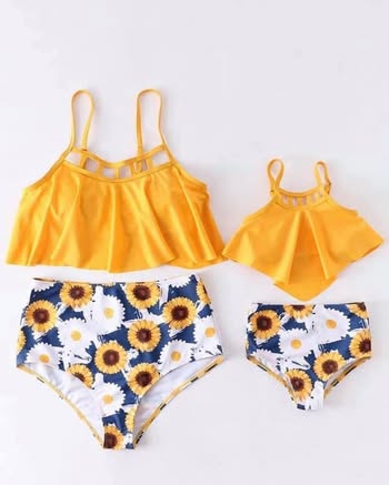 Sunflower mom and me swimsuit