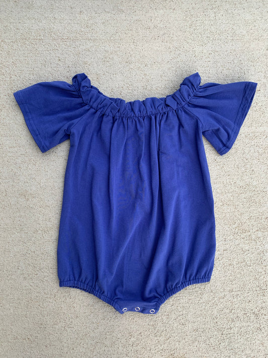 Navy off the shoulder leotard