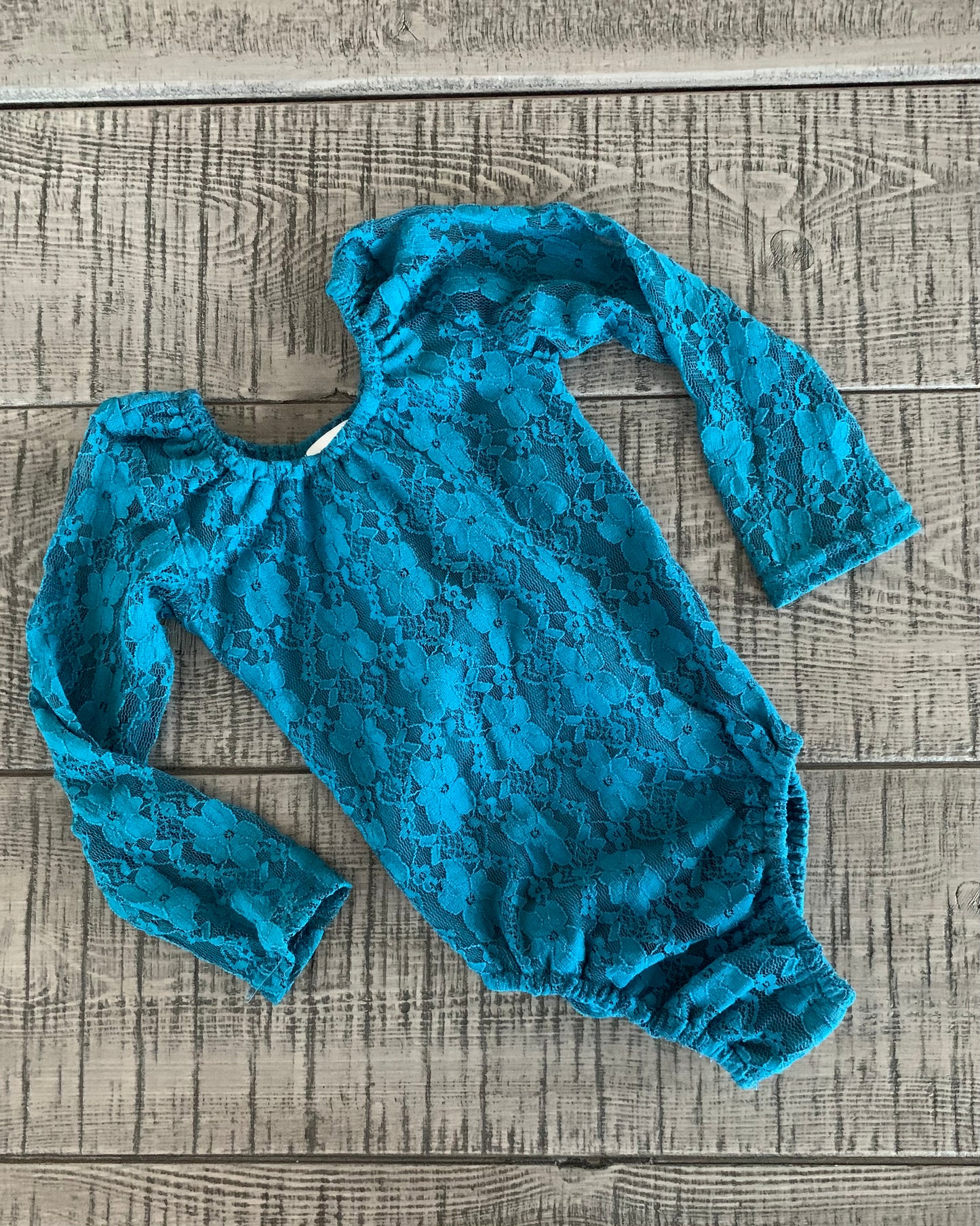 Turquoise lace leotard