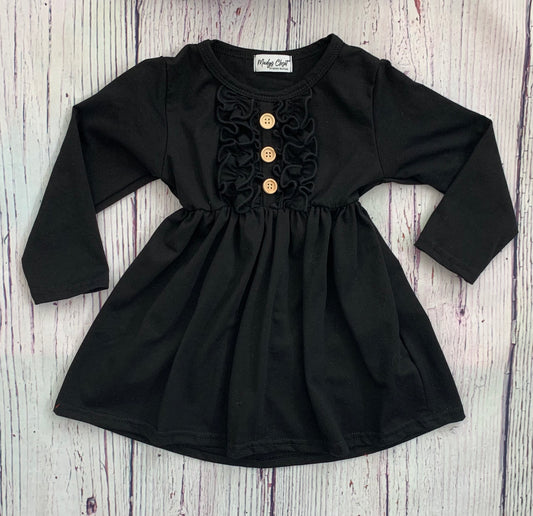 Black ruffle tunic