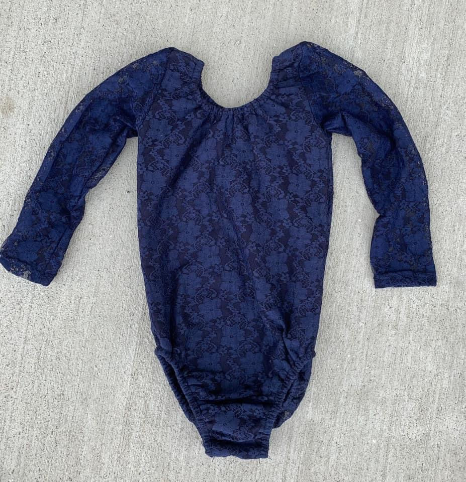 Navy lace leotard