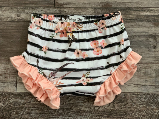 Peach floral bummies