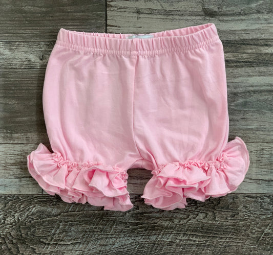 Pink ruffle shorts