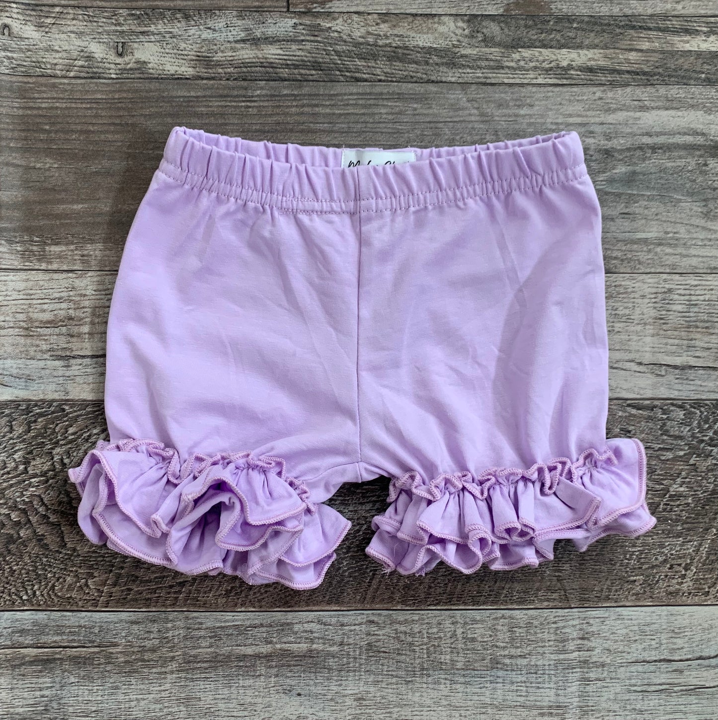 Lavender ruffle shorts