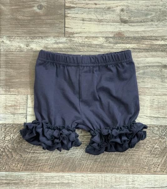 Navy ruffle shorts