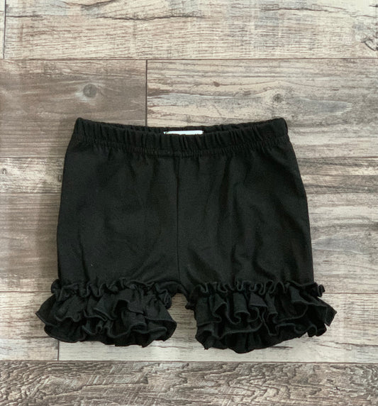 Black ruffle shorts