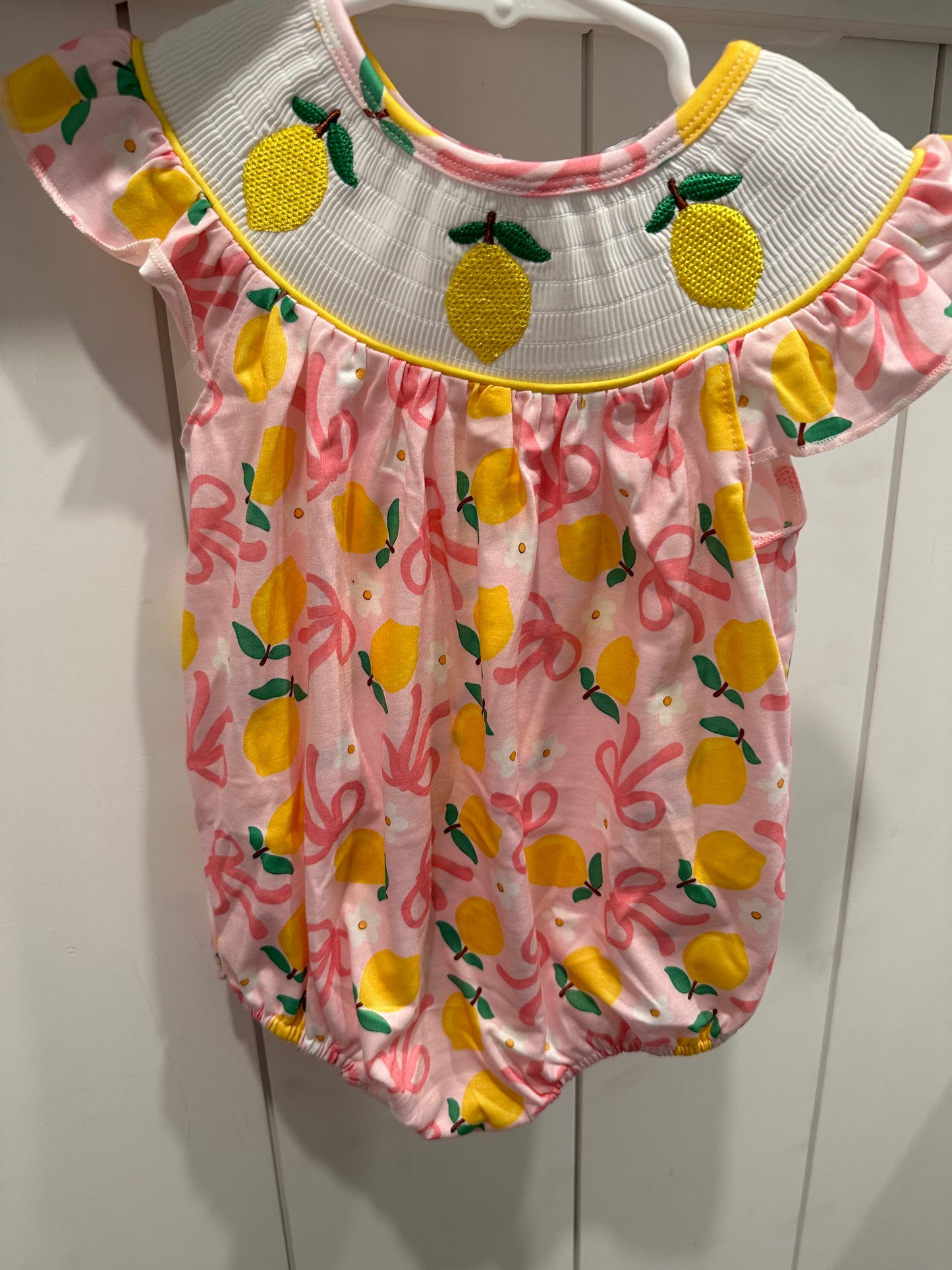 Lemon smocked bubble