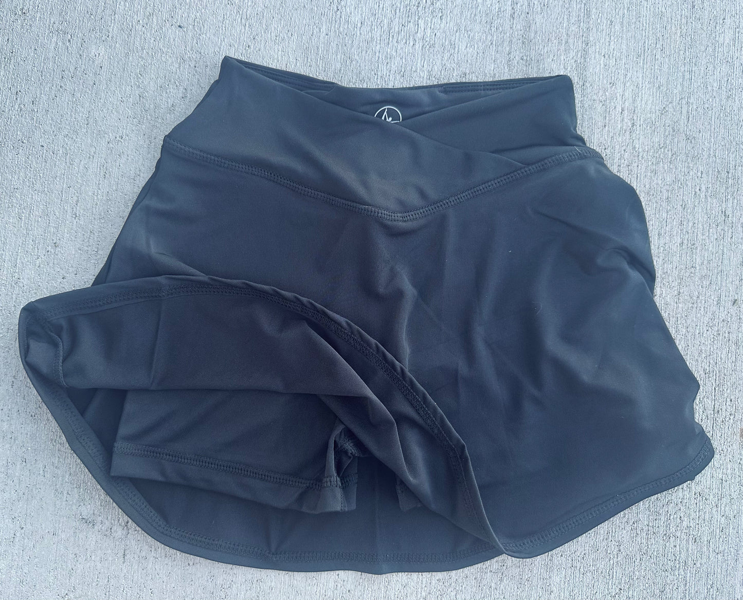 Black athletic skort