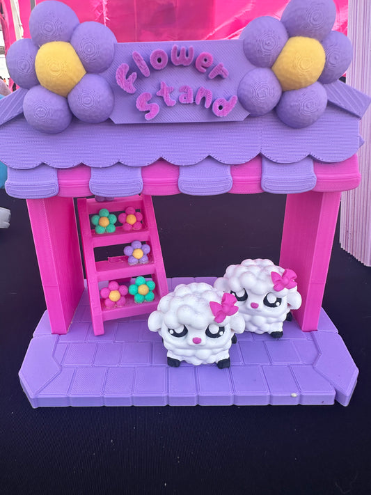 Sheep flower stand playset