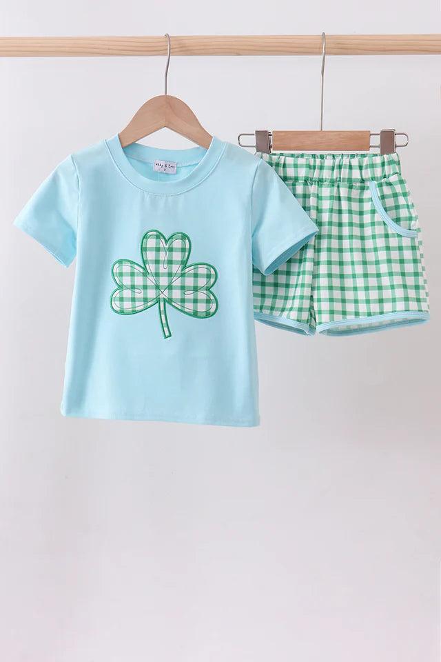Boys clover shorts set